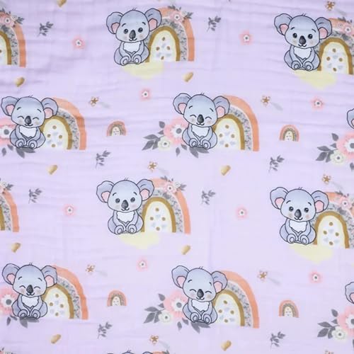 Image of SMILE BABY 100% Organic Cotton 6-Layer Muslin Baby Blanket (100x110 cm) is Super Soft, Breathable, and Gentle on Baby's Skin. Perfect for Comfort, Warmth, and Everyday use. Includes 1 Blanket