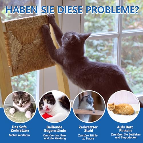 FQQF Katzenabwehrspray,Katzenabwehrmittel für Innen und Außenbereich,Anti Kratz Spray Katzen,Highly Effective,Natürliche Inhaltsstoffe,Against Urination&Scratching,50ml