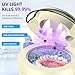 Ultrasonic Retainer Cleaner Machine, 45kHz Ultrasonic Denture Cleaner with 200ML Capacity & 4 Modes for Dental Cleaning Pod, Aligners, Mouthguards, Retainers, Jewelry, Yellow