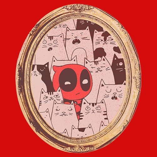 Marvel Girl's Deadpool Cats Animated Frame T-Shirt2