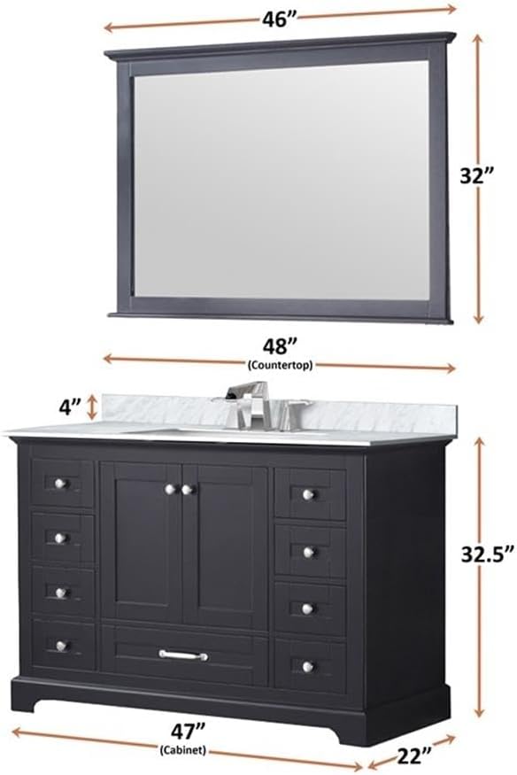 Dukes 48 in. W x 22 in. D Espresso Single Bath Vanity