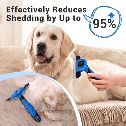 MIU COLOR Pet Grooming Brush — top-down angle highlighting key features