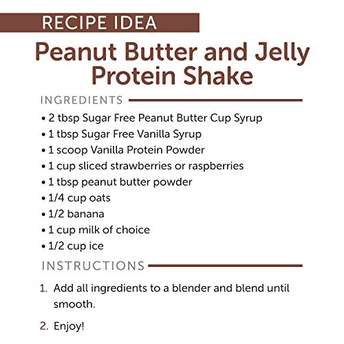 Jordan's Skinny Syrups, Peanut Butter Cup Coffee Syrup, Sugar Free, 25.4 Ounces (Pack of 1), Dessert Collection, Zero Calorie Drink Flavoring & Mixes - Thumbnail 6