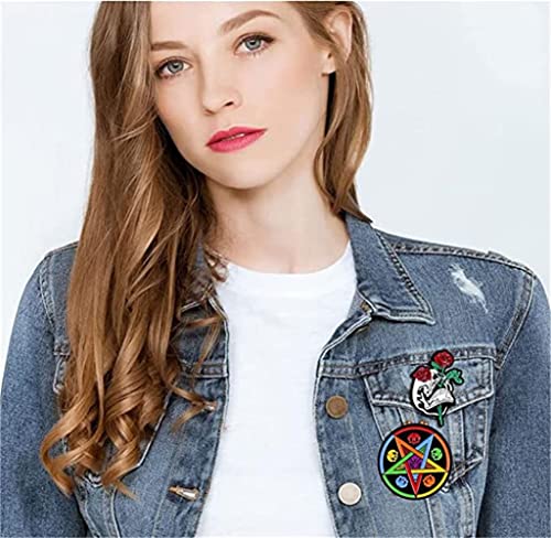 Image of Rainbow Satan Star Pentagram Baphomet Enamel Pin LGBT Pride Skull Goat Brooch Metal Lapel Pins Badge Denim Jewelry Gift for Backpacks Women Men