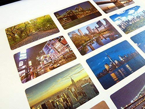 12 New York, Nyc, Monumentos y Vistas, Temática Etiquetas Autoadhesivas Pegatinas
