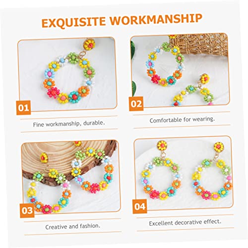Boucles d'oreilles perle balancent femmes bijoux dorés