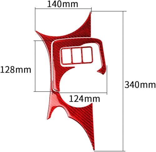 Miniatura 3 de Accesorios para el interior del automóvil, cubierta de copa central de fibra de carbono roja para Nissan 370Z 09-20