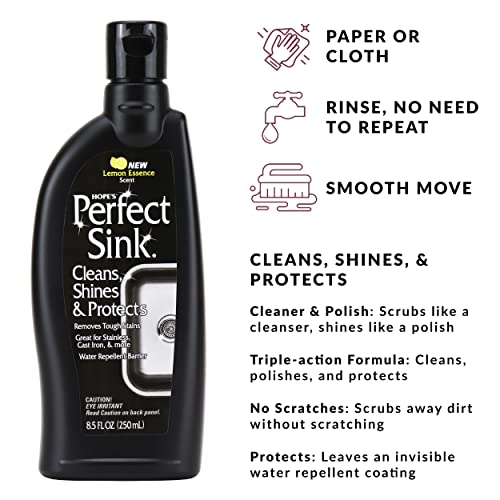 Hope's Perfect Stainless, Perfect Granite, And Perfect Sink Cleaner Bundle, Streak Free Polishing Kitchen Cleaners Removes Stains, Restores, And Repels Water, 3 Pack #TOP3