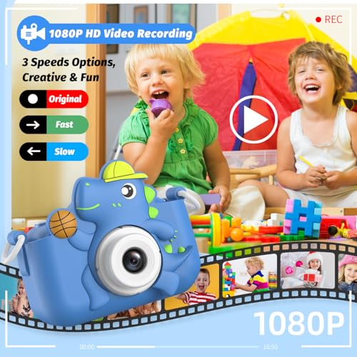 Image of Kids Camera Toy, masterbee Children Age 3-12, Christmas /Birthday Gifts for Girls, 1080P HD Video, Gift for 3 4 5 6 7 8 9 10 11 12 Year Old Girl Blue