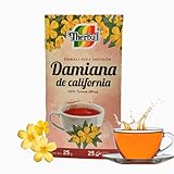 Therbal – Damiana de California Herbal Tea (25 Tea Bags) | 100% Turnera diffusa | Caffeine-Free Infusion