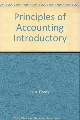 Principles of Accounting: Introductory B000S6EGGK Book Cover