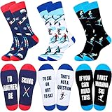 Belloxis Skisocken Herren 43-46 Baumwollsocken Geschenke für Männer Lustige Bunt Witzige Socken