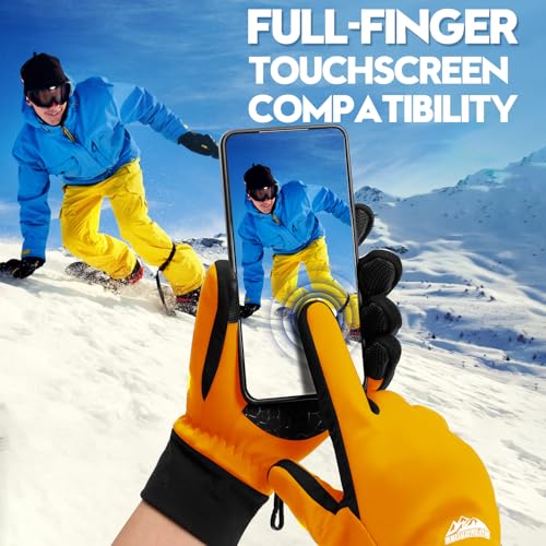 Image of Bruvoalon Winter Gloves for Women & Men, 3M Thermal Insulation, Lycra Fabric, Touchscreen, Anti-Slip