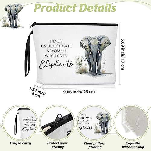 Inbagi 3 Pcs Elephant Gifts for Women Cosmetic Bag Coffee Mug with Keychain for Elephant Lovers Birthday Christmas2