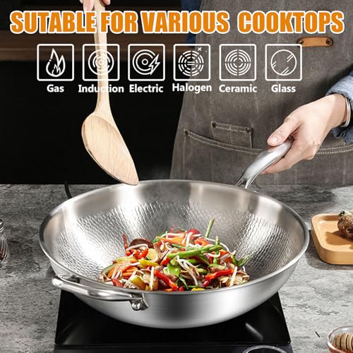 Wok cuadrado de titanio con doble asa 13.39 in miniatura 5