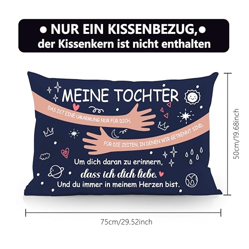 Aosumin Meine Tochter das ist eine Umarmung nur für Dich Um Dich daran zu erinnern DASS ich Dich Liebe Kissenbezüge für die Tochter von Mama Papa Geburtstag