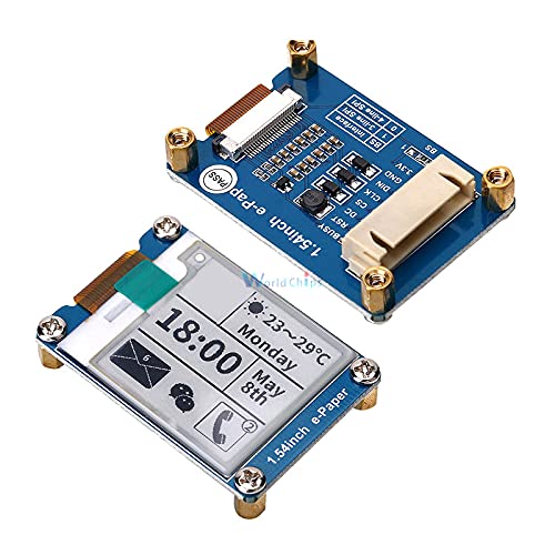1.54inch e-Paper Module 200x200 E-Ink Display Screen 2-Color Black & White SPI Wide Viewing Angle Supports Partial Refresh