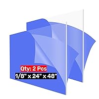 Vista 13 de Hojas de acrílico transparente, 24x36 pulgadas, 1/4 pulgada de grosor, hojas de plexiglás versátiles de 6mm para letreros, manualidades, acuarios