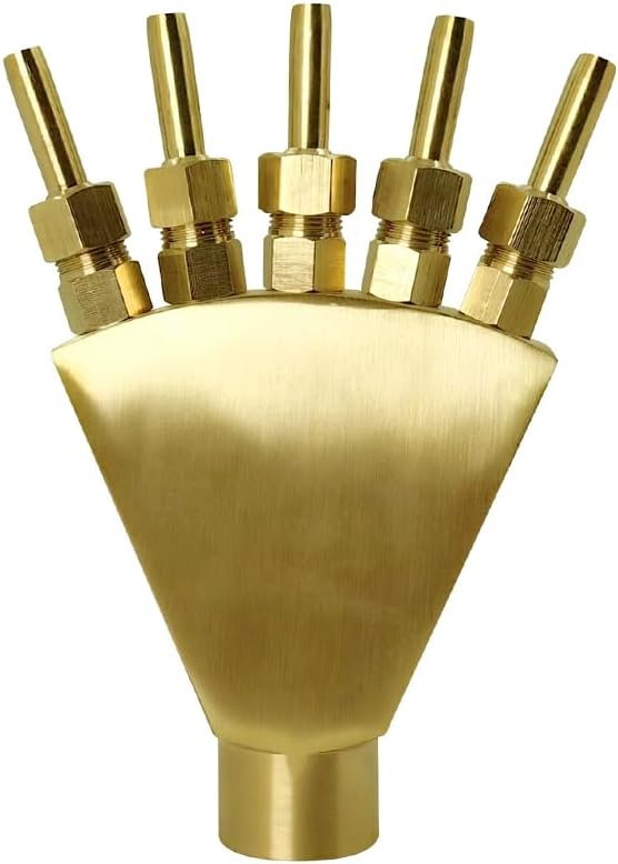 Adjustable Brass Fountain Nozzle Heads, Multibranch Pond Fountain Nozzle Water Landscape Fountain Sprinkle