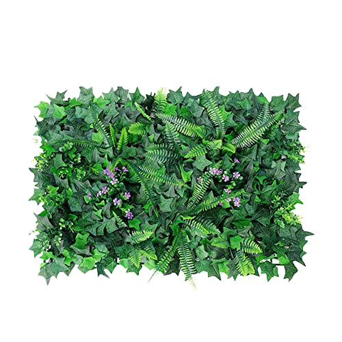 Uposao seto artificial planta verde simulación pared vegetal, paneles de vegetación, pared vegetal, decoración de jardín, valla para boda o decoración interior DIY césped, 40 x 60 cm