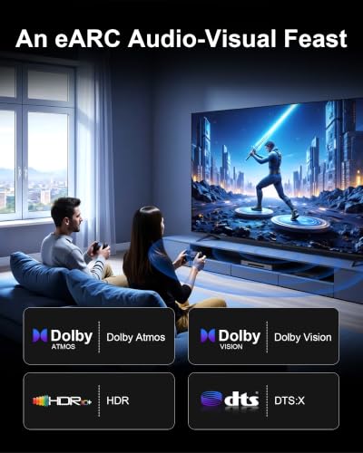 LINKJUN Ultra Thin 8K HDMI Cables 3.3FT, Hyper Slim HDMI 2.1Cable Support 4K@120Hz 8K@60Hz eARC HDR10 VRR Dolby Vision HDCP 2.2 & 2.3 48Gbps for RTX5090 TV Monitor Projector PS5 - image 4