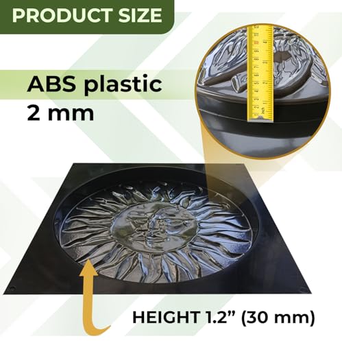 BETONEX Sun Moon Garden Stone Stepping Mold Pathmaker Mold Concrete - Sun Stepping Stone Precast Concrete Pavers