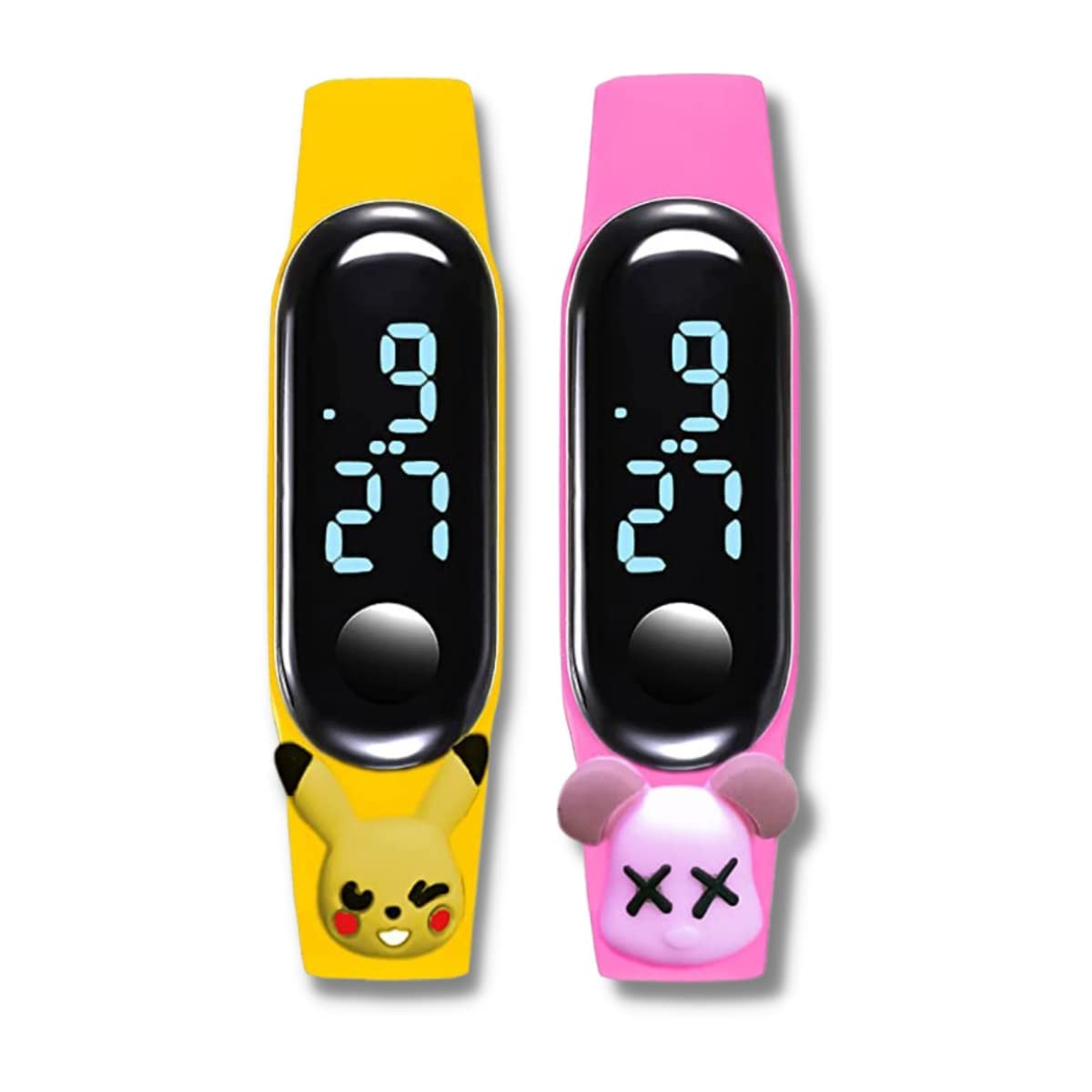 UZAK LED Square Dial Led Kids Watches Digital for Kids Watch Boy and Girls (Pack of 2) (Pink) (B0CWLRK59M) Amazon Price History, Amazon Price Tracker