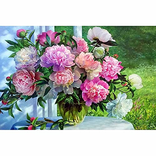 Broderie craft pour décoration murale pivoine 80x180 cm : dites adieu aux grands murs blancs vides