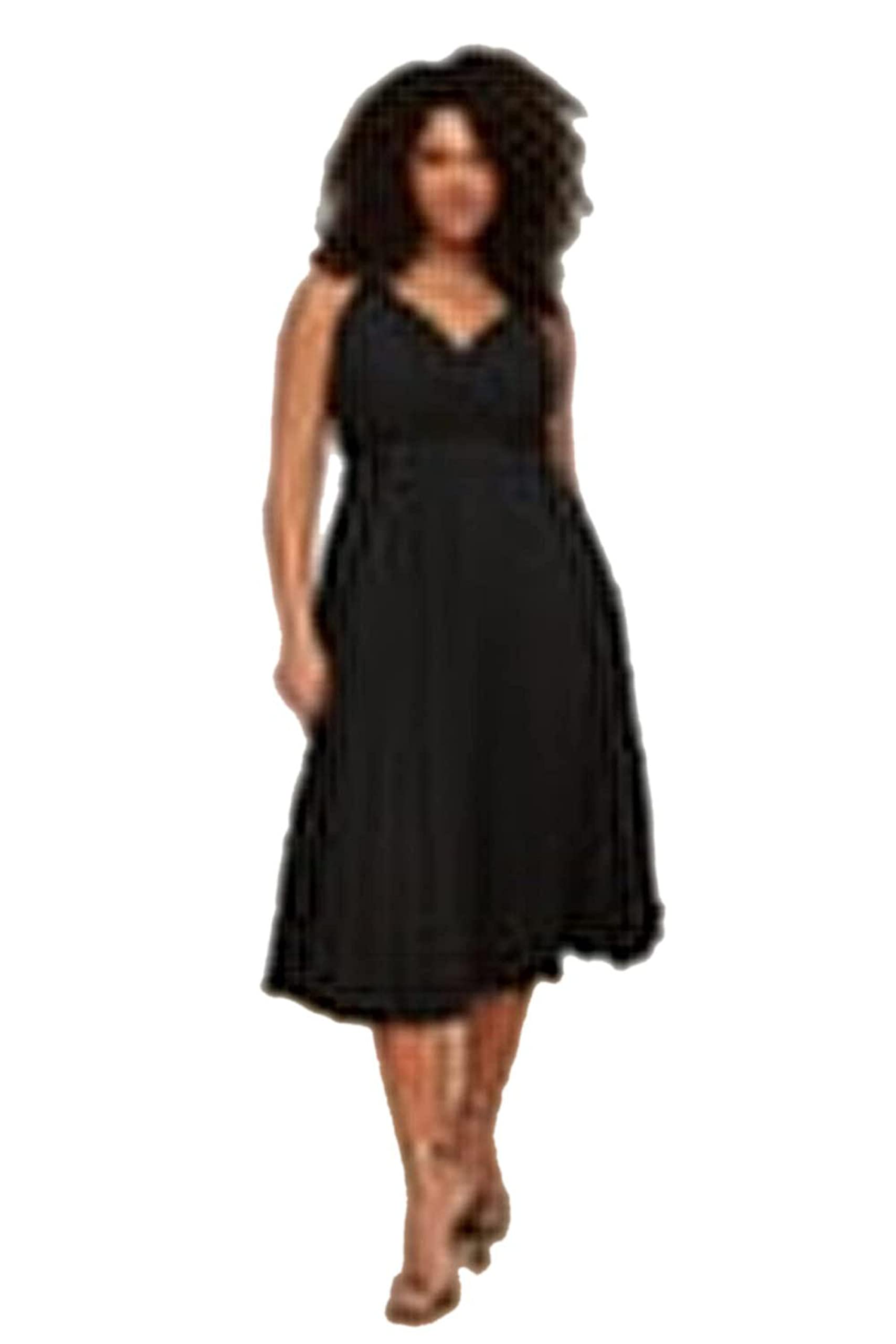 Trendyol FeMan Plus Size Midi A-line Relaxed fit Knit Plus Size Dress Black