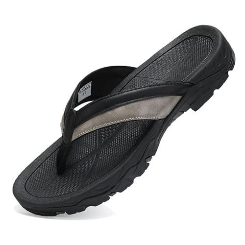 TcIFE Chanclas Playa Hombre Deporte Cuero Comodo Soporte Plano Sandalias Verano Piscina Antideslizante Flip Flops Cover