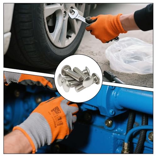 Nevoluxer 20 Stück Schlossschrauben M5 x 25 mm aus Edelstahl Schnellmontage, Vollgewinde – Carriage Bolts für Möbel & Holzverbinder