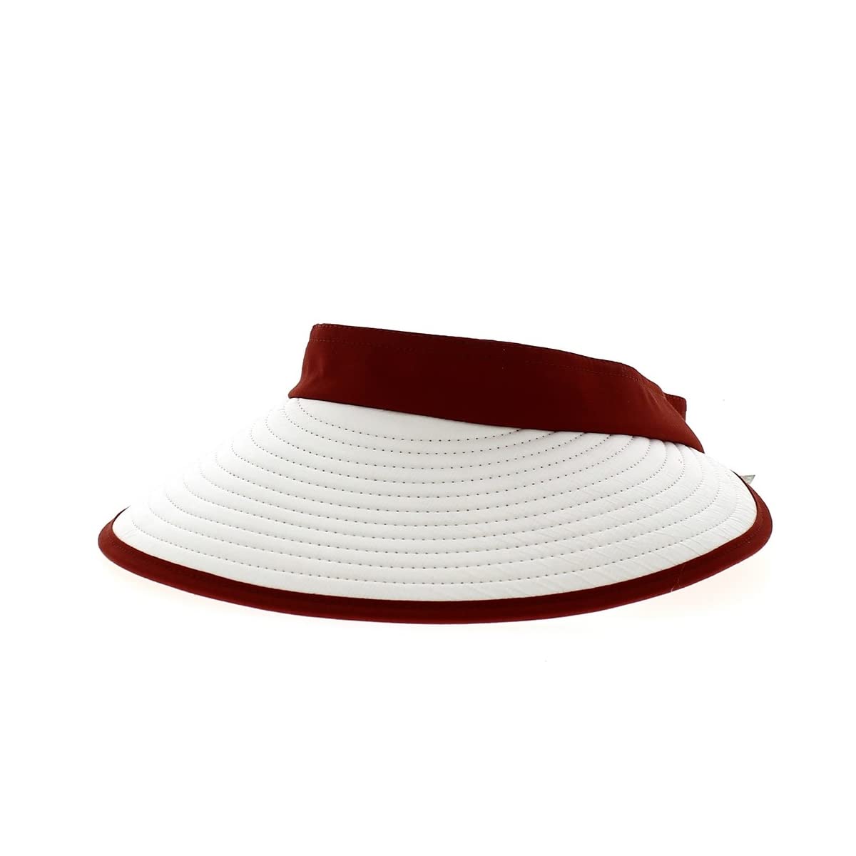 SOWAY Casquette Visière 12 cm Bauloise Pornichet Blanc & Rouge Terracotta