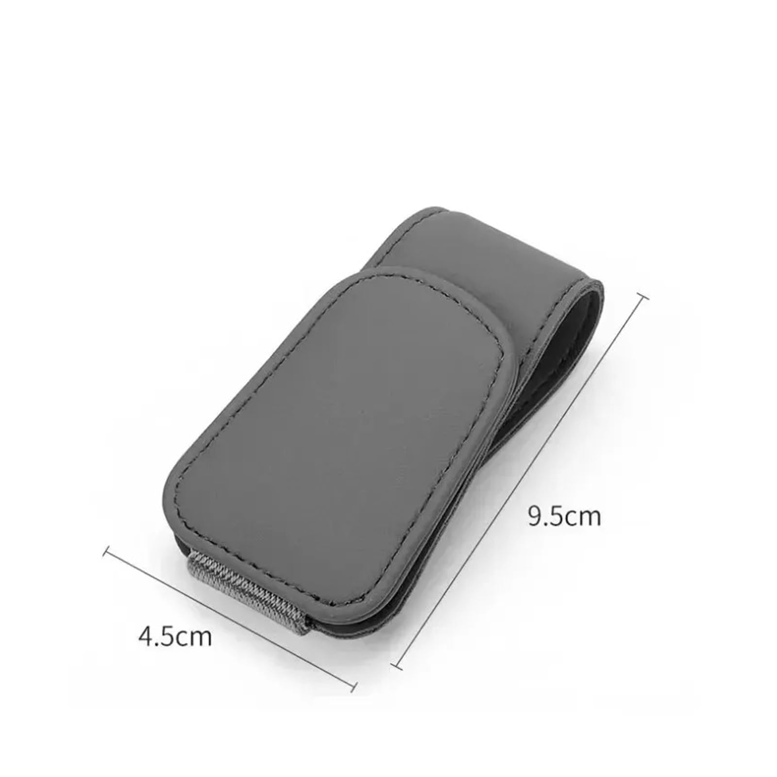 Porta Occhiali per Auto per Clip per Gancio per Occhiali in Pelle con Visiera Parasole Automatica Universale Porta in Portaoggetti Magnetico Multifunzione(Brown)