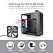 2 Packs Wathai 120mm x 25mm USB Fan with Speed Controller for Computer Receiver AV cabint Game Console PC Laptop TV Box Projector Router Cooling