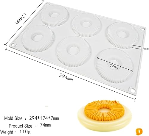 Miniatura 3 de mostsom Molde de silicona para hornear, molde para donas de cocina antiadherentes, moldes para hornear donas sin BPA, moldes de silicona para donas,