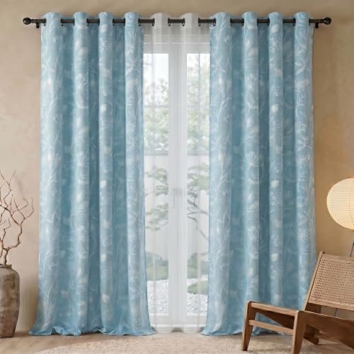 Image of Story@Home 3 Pcs Linen Curtains for Long Door 9 Feet Long, Room Darkening with Tie Back (116 X 275 Cm | Peach & Brown)