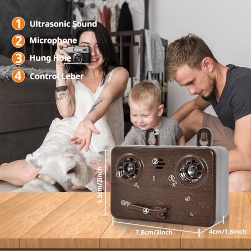 2PCK Anti Barking Device, 50 FT Ultrasonic Dog Barking Control Device, 4 Modes Bark Box,Neighbor Dog Silencer, Dog Barking Silencer for Indoor and Outdoor Use, Waterproof Dog Barking Deterrent