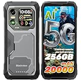 Blackview Xplore 1 5G Movil Irrompible,Android 15 36GB+256GB/2TB 20000mAh 6.78'FHD 120Hz+64MP+50MP Móvil Rugerizado,Pantalla multifunción+Control Remoto Infrarrojo Movil indestructible,GPS/NFC/FaceID