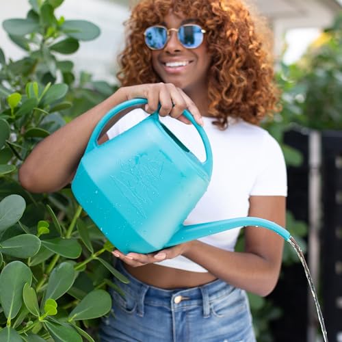 Image of Bloem Watering Can Aqua Rite 1.1 Gallon (144 Fl Oz) Bermuda Teal Green