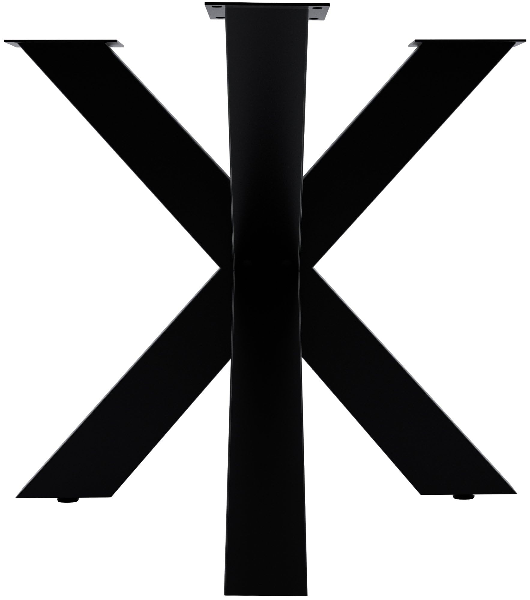 CLP Tischbeine Metall schwarz Esstisch Harlan, Tischgestell pulverbeschichtet, besonders stabil bis 300 kg belastbar, für DIY-Tische, Farbe:schwarz, Größe:150x78x71 cm