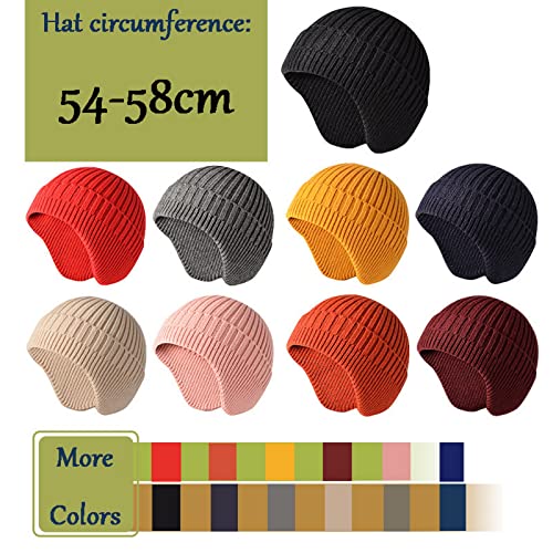 Faringoto Gorro masculino diário com protetores de ouvido chapéu de inverno quente chapéu de caveira