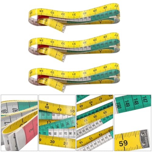 Set de 3 cintas métricas retráctiles de 150 cm miniatura 3
