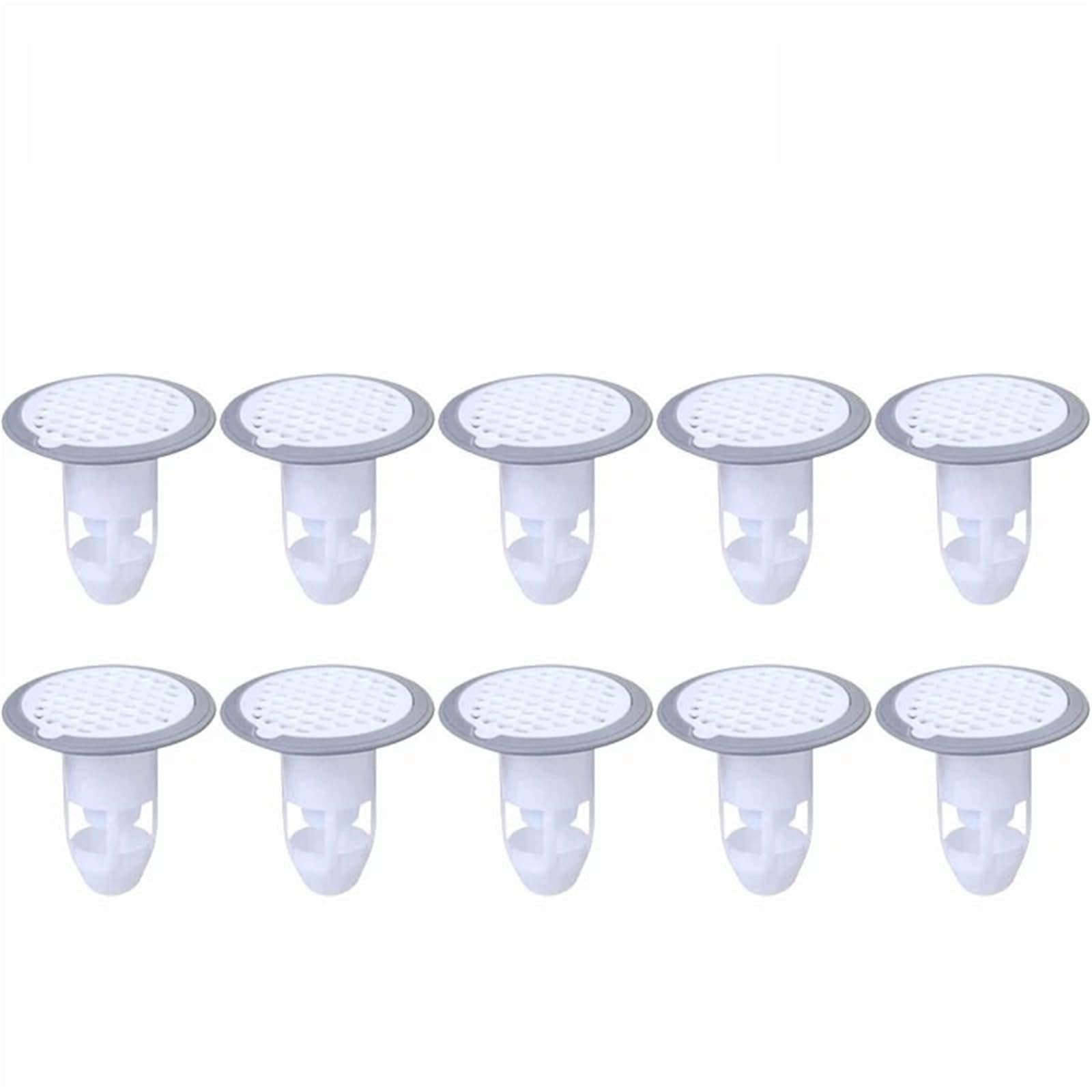 Hower Floor Drain Core 1-10Pcs Silicone Drain Strainer, Anti-Odor Filter(White-10PCS)