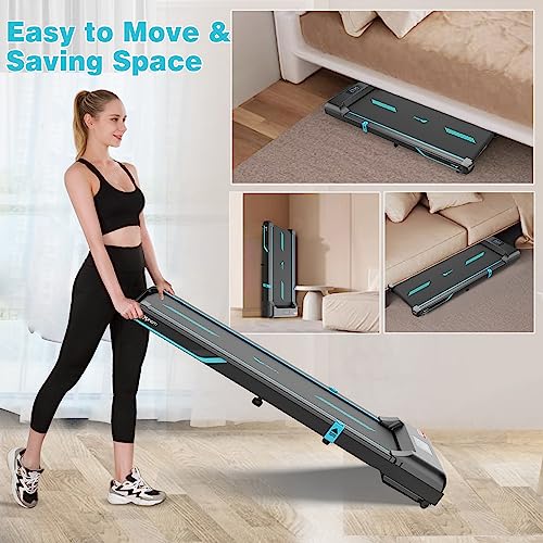 Image of Under Desk Treadmill, 3HP Walking Pad Treadmill Under Desk 2 in 1 with Remote Control, Treadmills for Home Exercise, Walking Running Jogging Machine, LED Display, Free Installation
