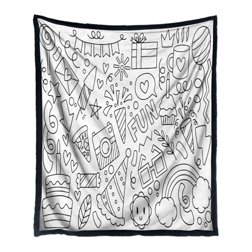 Couverture à colorier lavable idée cadeau originale pour anniversaire enfant