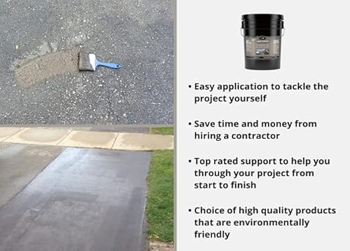 Liquid Rubber 29002CA Driveway Restore - Highly Flexible Asphalt Coating Fills Cracks And Revitalize thumb #6
