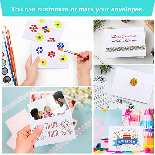 Image of 360 Packs A1 Envelopes, 3.625x5.125 inch Envelopes White, Small Envelope RSVP Envelope, Self Seal for Weddings, Photos, Postcards, Greeting Cards, Mailing