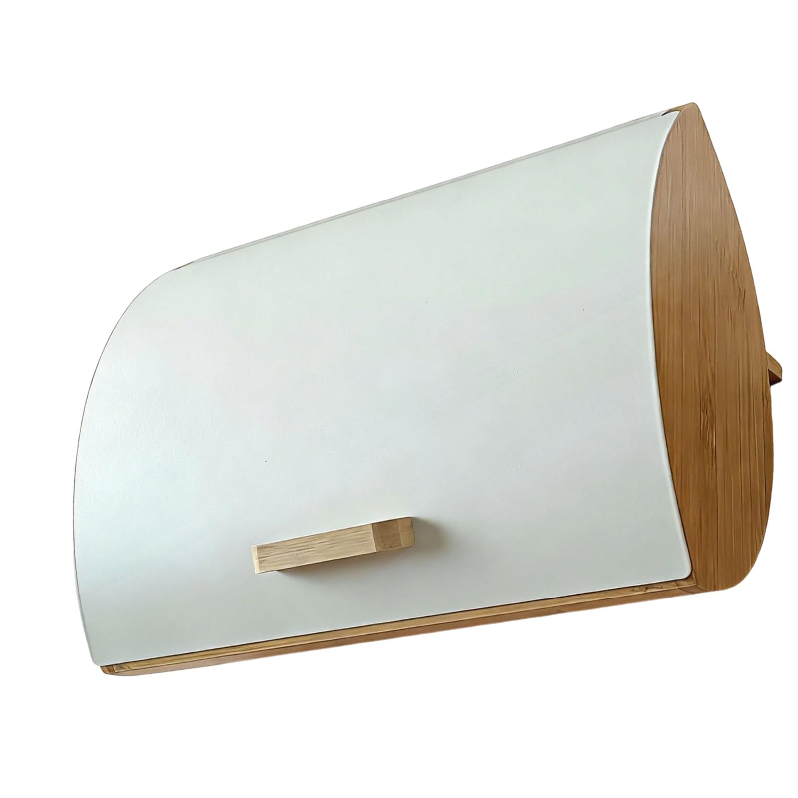 carotoe Wooden Storage Holder with Ventilated Wood Design and Metal Cover Homemade Bread Storage Box
