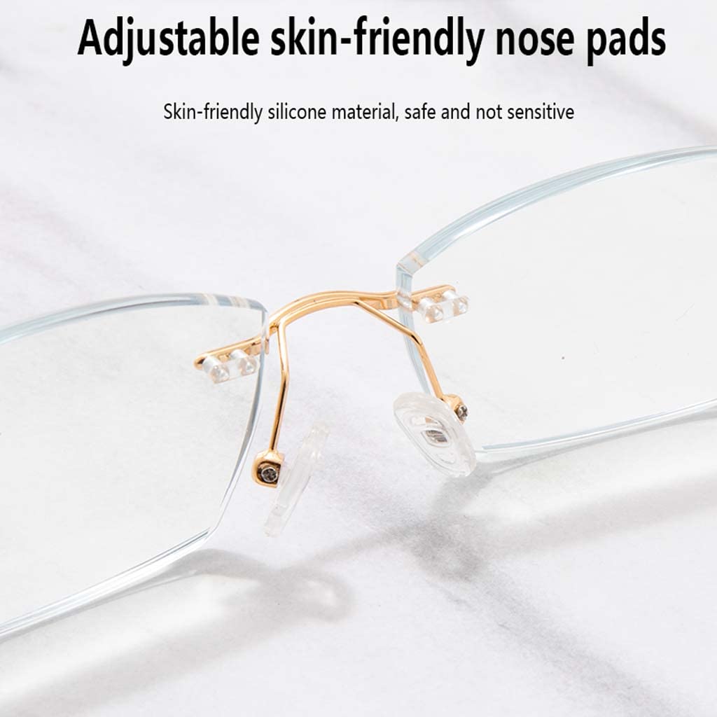 Rahmenlose Schneidebrille Ultraleichte Anti-Ermüdungs-Lesebrille Computerbrille Herren Rahmenlose Lesebrille für ältere Menschen Multifokales Anti-Blaulicht