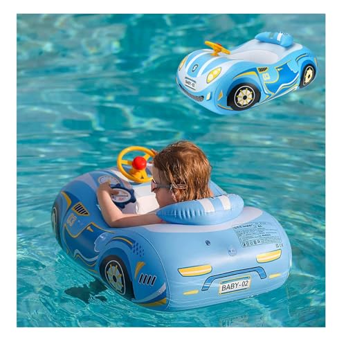 Baby Pool Float 3D Car for Toddlers 1-4, Infant Swim Float